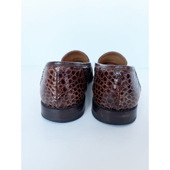 Giorgio’s Palm Beach Croc Leather Loafers Brown Men’s Size 12 main image 4